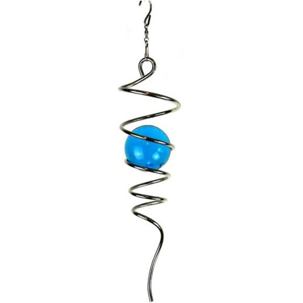 Gazing Ball Spiral Tail -Decorative Wind Spinner 11" inch Tail and 2" inch